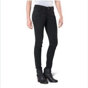5.11 Tactical Black Women’s Wyldcat Pants Zippered Leg Gusset Skinny Leg 64019